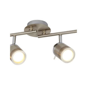 Спот за баня Samson Searchlight 6604SS 4xGU10 IP44 метал и акрил