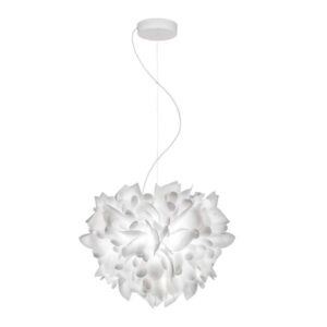 Полилей SLAMP Veli Foliage Large Ø55 см с прозрачен кабел и органична форма с листовидни елементи