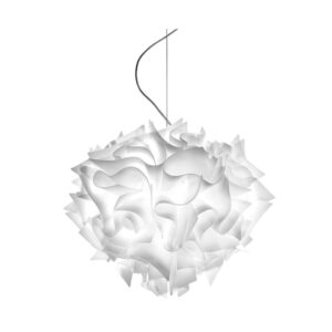 Висящ полилей SLAMP Veli Large White Ø60 см с прозрачен кабел и 4хЕ27