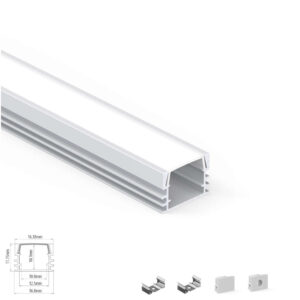 Дълбок алуминиев профил Ultralux APK228 за LED лента 2 метра