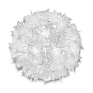 Плафон за таван и аплик SLAMP Veli Prisma L Ø78 см с призматичен светлинен ефект.