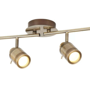 Спот за баня Samson Searchlight 6604AB 4xGU10 IP44 античен месинг и акрил