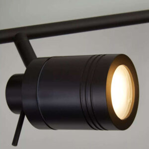 Спот за баня Samson Searchlight 6604BK 4xGU10 IP44 черен метал и акрил