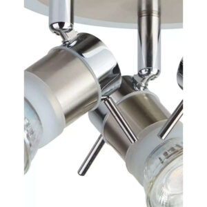 Спот осветително тяло за баня Aries Searchlight 7443CC-LED 3xGU10 IP44 сребрист