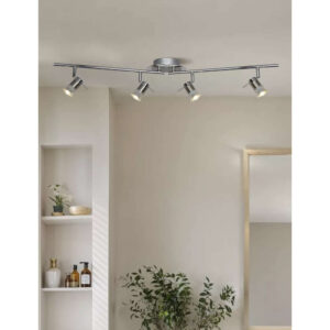 Спот осветително тяло за баня Aries Searchlight 7444CC-LED 4xGU10 IP44 сребрист