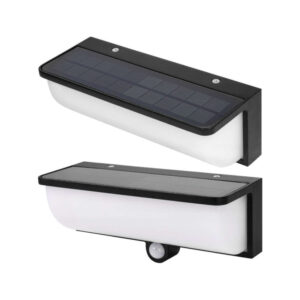 Соларна LED лампа LVT Logon 1780 IP54 с PIR сензор за движение, сензор за здрач, алуминиев корпус и соларен панел за външен монтаж