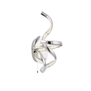 LED аплик Searchlight Twirls 9208CC хром и кристали