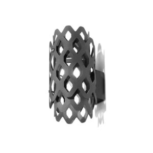Външна фасадна LED лампа антрацит Slamp Charlotte Outdoor Anthracite с ажурен метален корпус.