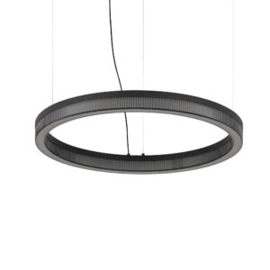 Черен LED полилей Ideal Lux Crown SP D60 с кръгла рингова форма и диаметър 60 см