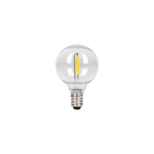 Нисковолтова LED крушка LVT 0329 24VAC E12 1W 2700K за външен градински светещ гирлянд с метален корпус и поликарбонат