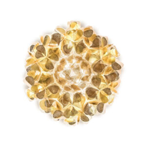 Лампа за таван и стена Slamp Clizia Mama Non Mama Medium Gold с 2xE27 крушки, златисто фолио и магнитно закрепен абажур.