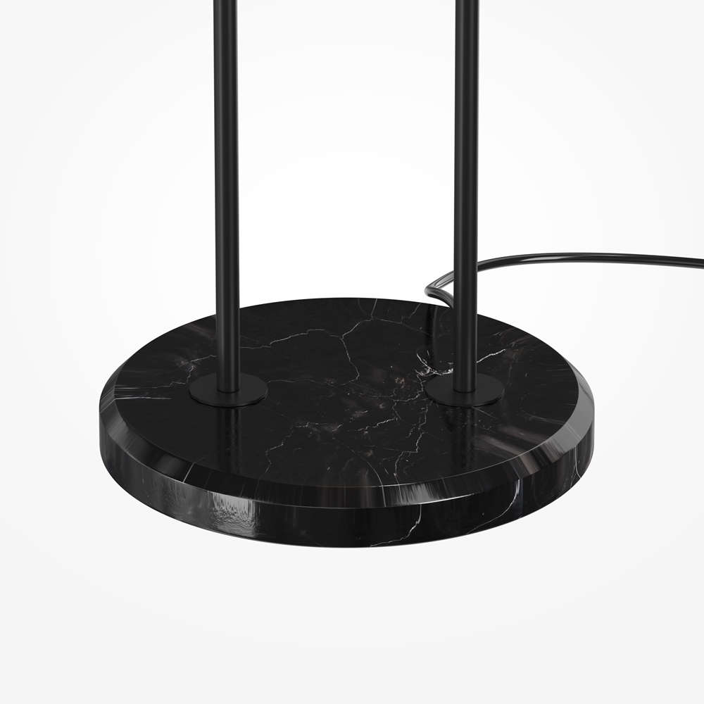 Кръгла черна мраморна основа на LED лампион Maytoni Ikebana MOD463FL-L24B3K