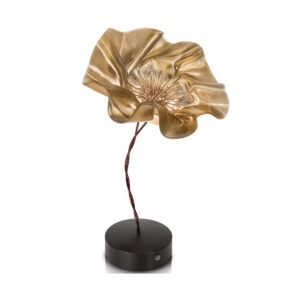 Преносима настолна лампа Slamp LaFleur Battery Velvet с флорален абажур.