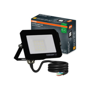 LED прожектор Osram 10W IP65 3000K с алуминиев черен корпус, стъкло и регулируема конзола за външен монтаж
