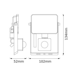 LED прожектор Osram 10W със сензор за движение IP65 3000K 900 lm – външен LED прожектор с PIR сензор и регулируемо време на светене LED прожектор Osram 10W със сензор за движение IP65 3000K 900 lm – външен LED прожектор с PIR сензор и регулируемо време на светене