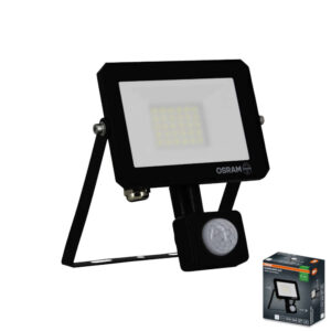LED прожектор Osram 20W IP65 със сензор за движение, регулируемо време за светене, LUX настройка и насочваем датчик, 4000K 1800lm