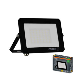 LED прожектор Osram 30W IP65 3000K 2700lm с алуминиев корпус за външно фасадно, градинско и индустриално осветление