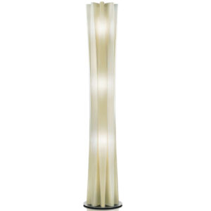 Лампион SLAMP Bach Floor XL Gold с височина 161 см, златист Opalflex дифузер и основа от неръждаема стомана.