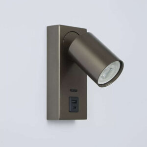 Аплик с ключ и USB Searchlight Moon SP-MOO1SUSB-BZ – дизайнерска лампа за четене бронз