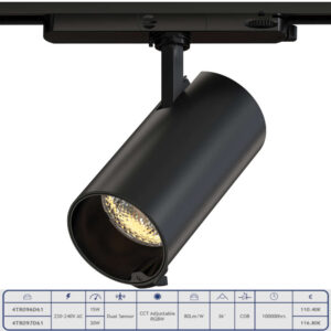 SMART RGBW LED прожектор Aca Lighting META 4TR096D61 – 15W, Bluetooth, двоен сензор, 36° за трифазна релса