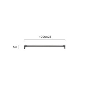 Фасаден LED прожектор LEVI Viokef 4262500 IP65 1 м – линеен алуминиев Wall Washer за архитектурно осветление