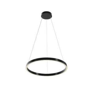 Черен LED полилей Maytoni Rim MOD058PL-L32BK с единичен светлинен ринг Ø60 см