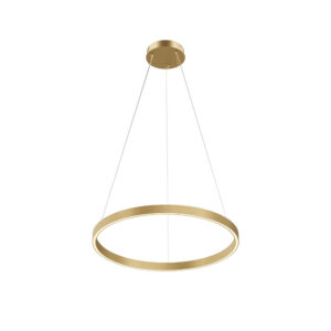 LED полилей Maytoni Rim MOD058PL-L32BSK Ø60 см с кръгъл светлинен ринг в цвят месинг