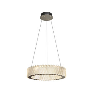 Висяща LED лампа Maytoni Cilia MOD540PL-L20BGK с кръгла форма и радиално подредени стъклени елементи.