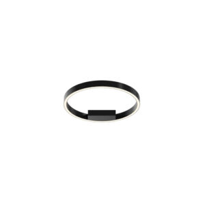 Черен LED плафон Maytoni Rim Ø40 см 24W с кръгъл дизайн
