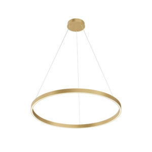 LED полилей Maytoni Rim MOD058PL-L42BSK Ø80 см в цвят месинг с единичен светещ ринг