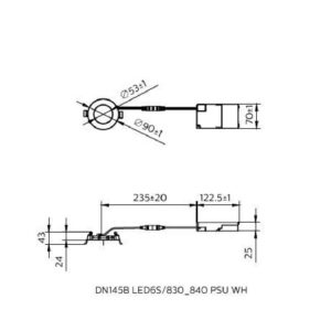 Philips LED панел за вграждане 6.5W, 650 lm, CCT 3000K/4000K, IP44, 220V