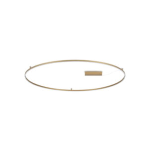 Ideal Lux Oracle Slim 370248 – голям кръгъл LED плафон Ø700 мм, 37W, 3000K, месинг