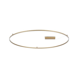 Ideal Lux Oracle Slim 370279 – голям кръгъл LED плафон Ø900 мм, 53W, 3000K, месинг