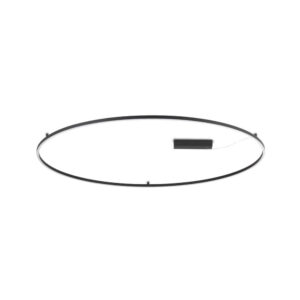 Ideal Lux Oracle Slim 266022 – голям кръгъл LED плафон Ø900 мм, 53W, 3000K, черен