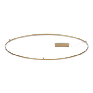 Ideal Lux Oracle Slim 370279 – голям кръгъл LED плафон Ø900 мм, 53W, 3000K, месинг