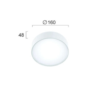 Външна LED плафониера Viokef Ibiza 4298801 IP65 – бял плафон 10W 770lm 3000K