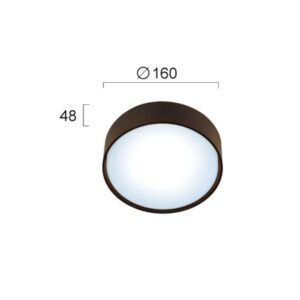 Външна LED плафониера Viokef Ibiza 4298802 IP65 – кафяв плафон 10W 770lm 3000K