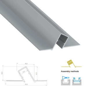 Lumines Lighting Sono 10-1144-30 анодизиран LED профил за гипсокартон 3 м