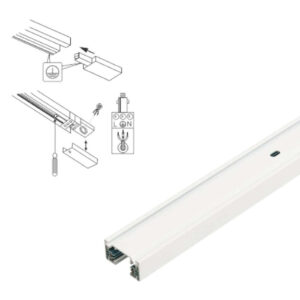Монофазна релса Rendl Light Studio R12254 1 м бяла – алуминиева шина за релсови осветителни тела