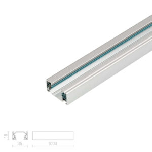 Монофазна алуминиева релса Rendl Light Studio R12256 1 м сребриста за релсово осветление