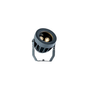 Фасаден LED прожектор ERMIS Viokef 4205000 IP65 с алуминиев корпус, 25° ъгъл на светене и възможност за монтаж на градинско колче