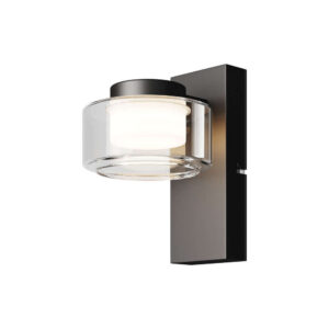 LED аплик Maytoni Onyx MOD549WL-01B черен с прозрачен стъклен абажур