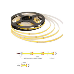 COB LED лента Optonica 4974 12V 2700K 12W/m 1200lm/m 8 мм IP20, ролка 5 метра за LED профил