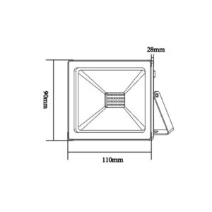 Външен LED прожектор Aca Lighting Q2040W 20W – 1700 lm, 4000K, IP66, бял