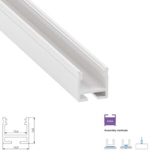 Алуминиев LED профил Lumines Lighting Flexa 10-1121-30, бял лакиран, 3 м, огъваем за линейно LED осветително тяло