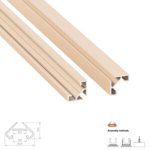 Ъглов LED профил Lumines Lighting Ajar 10-1386-30 слонова кост RAL 1015 – 3 м