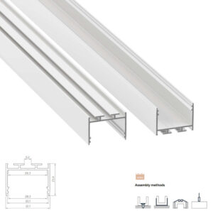 Алуминиев LED профил Lumines Lighting Alba 10-1401-30 бял лакиран, 3 м за LED ленти