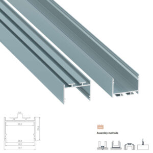 Алуминиев LED профил Lumines Lighting Alba 10-1407-20 Sky Blue RAL 220 70 10, 2,02 м за LED ленти