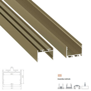 Алуминиев LED профил Lumines Lighting Alba 10-1408-30 Reed Green RAL 6013, 3 м за LED ленти