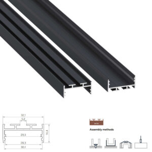 Алуминиев LED профил Lumines Lighting Aria 10-1429-20 антрацит RAL 7016, 2,02 м, за линейно LED осветително тяло